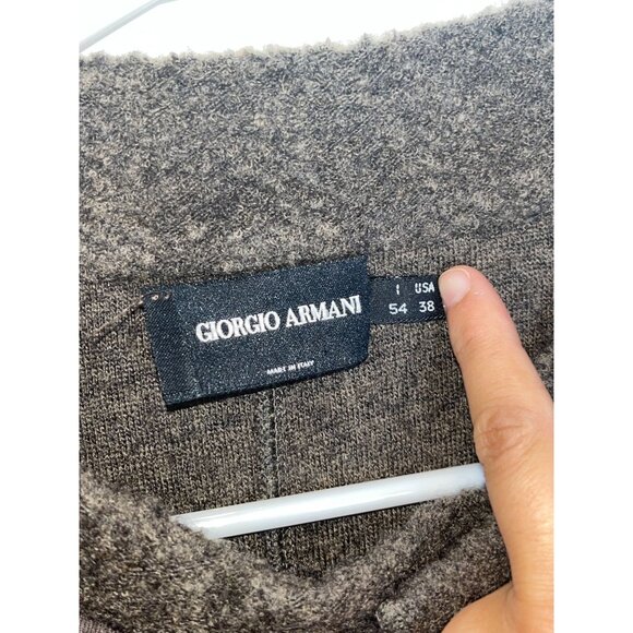 Giorgio Armani Brown Wool Jacket Coat With Pockets Size 38  Womens - Picture 4 of 8